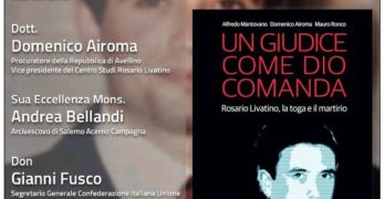 Solofra, il 24 marzo il convegno “Rosario Livatino Un giudice come Dio comanda”