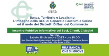 Banca, Territorio e Localismo: l’impegno della BCC di Capaccio Paestum e Serino ed  il ruolo dei Distretti Diffusi del Commercio